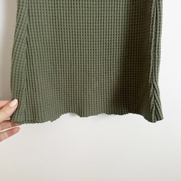 AERIE Waffle Knit Flare Lounge Sweatpants Olive Green XXL - Picture 5 of 8